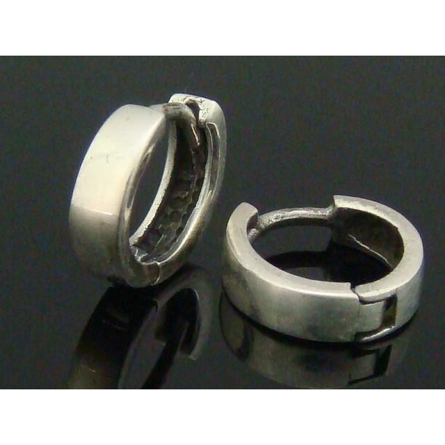 ピアス メンズ シルバーピアス つけ外し楽 シンプル ワンタッチ フープ