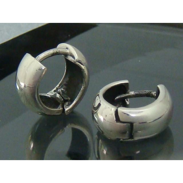 ピアス メンズ シルバーピアス 付けはずし楽々 ワンタッチ フープ