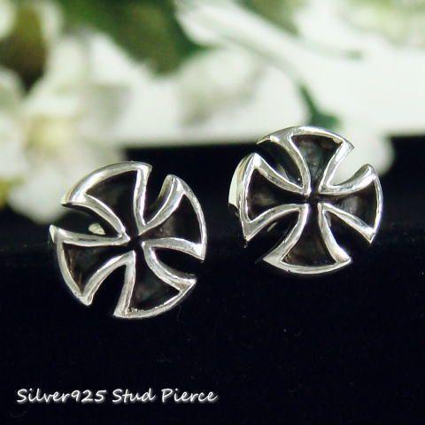 silver925 ピアス クロス 楽天市場】【片耳用】シルバー925 メンズ ピアス クロス