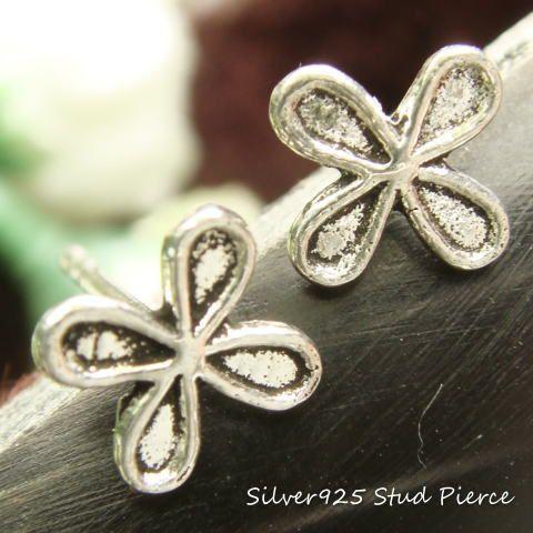 シルバーピアス スタッドピアス クロス 十字架 お花 フラワー シルバー