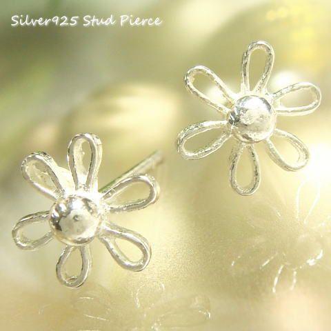 シルバーピアス スタッドピアス 花びら フラワー 花 シルバー925 送料