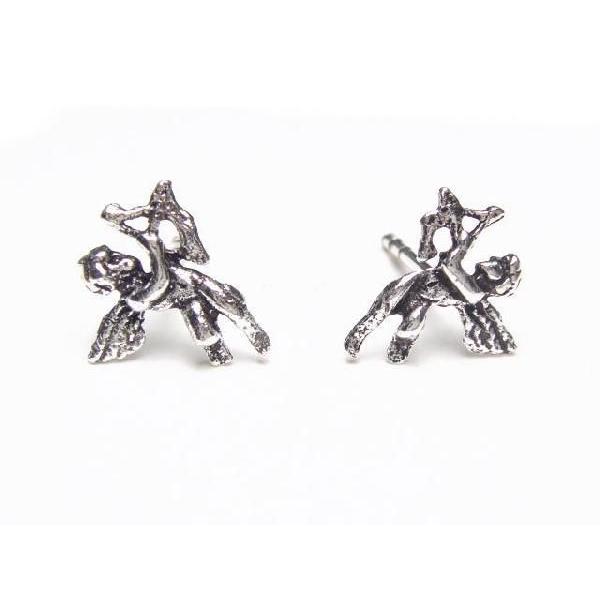 シルバーピアス スタッドピアス キューピット 弓矢 天使 エンジェル