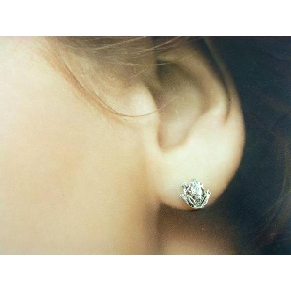 シルバーピアス スタッドピアス かえる カエル 爬虫類 蛙 シルバー925 