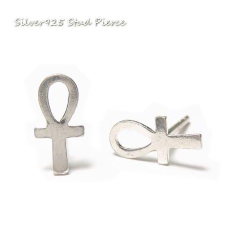 シルバーピアス スタッドピアス 記号 アイコン クロス 十字架 シルバー925 送料無料 1901 シルバーとアクセサリーのゆかたん 通販 Yahoo ショッピング