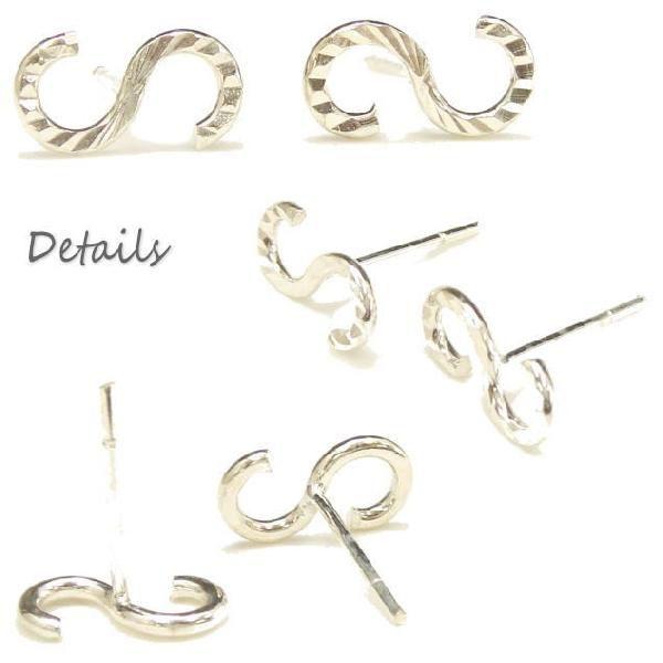 シルバーピアス スタッドピアス S 文字 アルファベット イニシャル