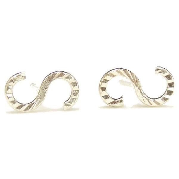 シルバーピアス スタッドピアス S 文字 アルファベット イニシャル 