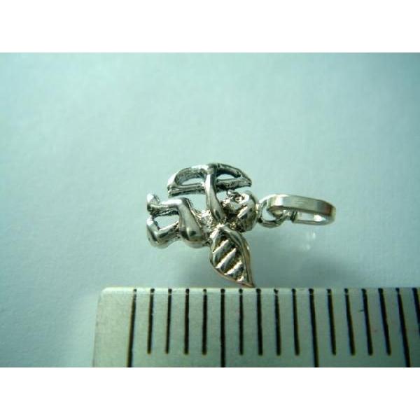 シルバー925 ハンドメイド パーツ ペンダントトップ 可愛い 弓を持った