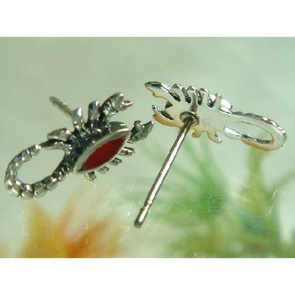 シルバーピアス スタッドピアス サソリ 蠍 スコーピオン シルバー925 