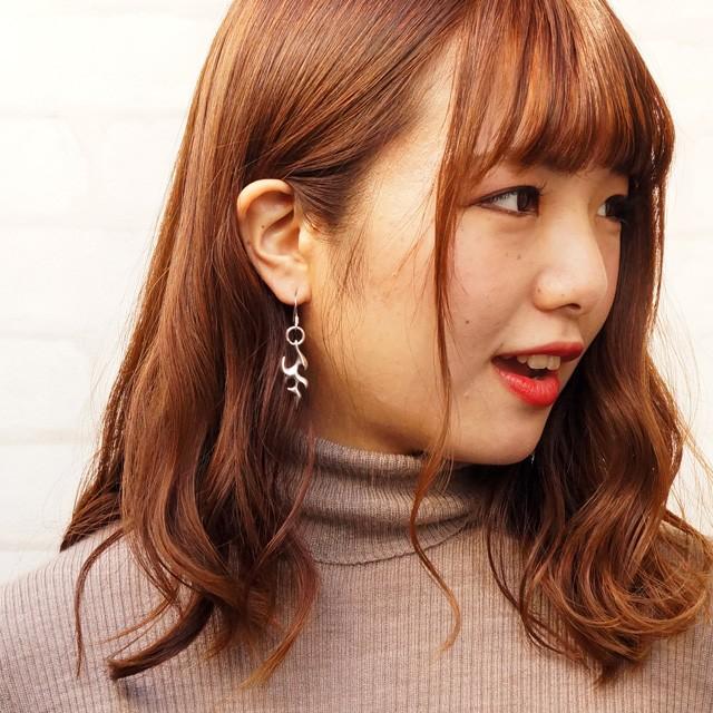 片耳用 バラ売り シルバーピアス フックピアス フェザー 羽根 羽 炎 火