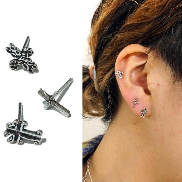 シルバーピアス 5個セットピアス スタッドピアス クロス 十字架 