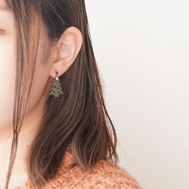 ピアス 金属アレルギー クリスマス クリスマスツリー スタッドピアス
