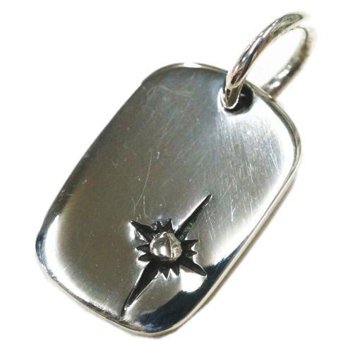 シルバー925 太陽 星 プレーンプレート ペンダントトップ silver925