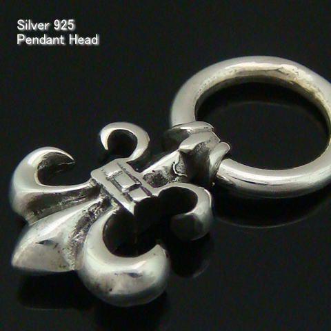 シルバー925 百合の紋章のペンダントヘッド silver925 シルバーアクセサリー ペンダントヘッド ペンダントトップ メンズ｜laplateriashu