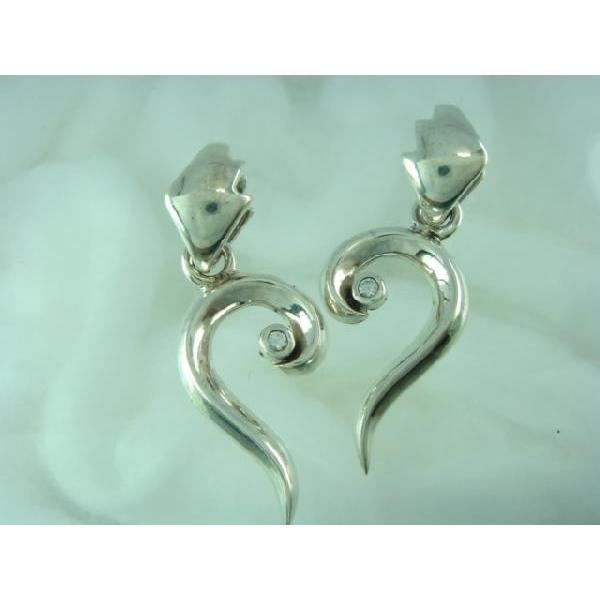 シルバー925 二人でペアでつけられるハートペンダントトップ silver925 シルバーアクセサリー ペンダントヘッド ペンダントトップ レディースの画像