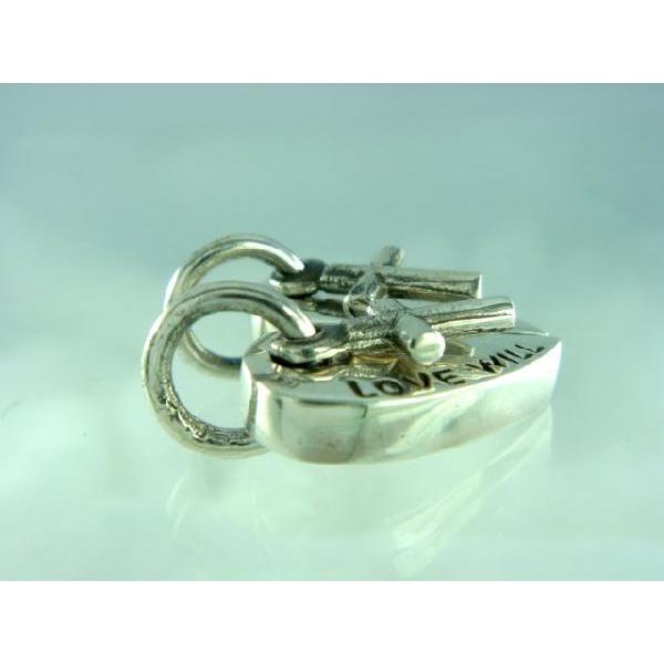 シルバー925 ハート ペンダントヘッド クロス 十字架 分割 分かれる  