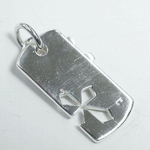 シルバー925 クロスカットアウトプレートペンダントトップ silver925 