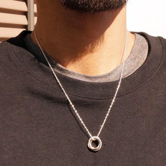 シルバー925 ペンダントヘッド ペンダントトップ リング 指輪 3連
