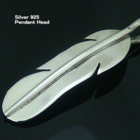 シルバー925 フェザー 羽根 メンズペンダントトップ silver925