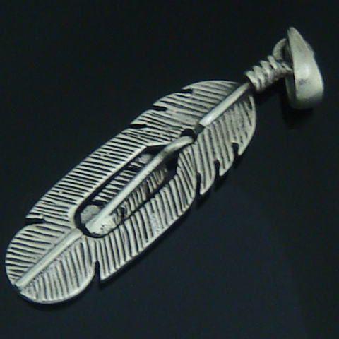 シルバー925 フェザー 羽根 メンズペンダントトップ silver925 