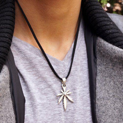 SAAD シルバー925 マリファナ リーフデザイン ペンダントトップ シルバー925 主張しすぎないデザインのマリファナリーフペンダント