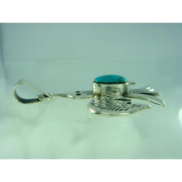 シルバー925 イーグル ターコイズブルーの石 ペンダントトップ