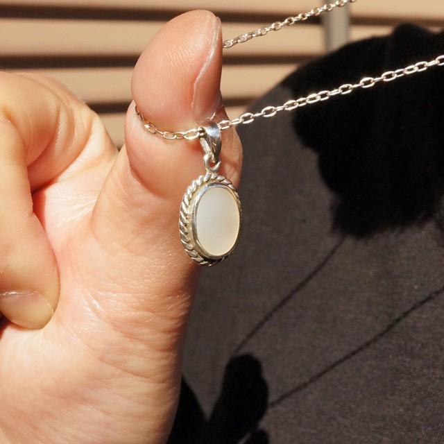 シルバー925 ペンダントヘッド ペンダントトップ シェル オーバル