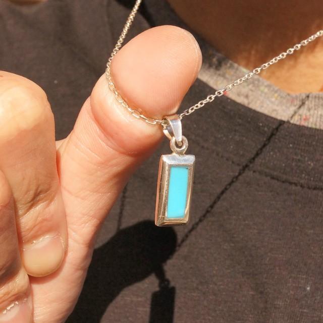 シルバー925 ペンダントヘッド ペンダントトップ トルコ石風 silver925