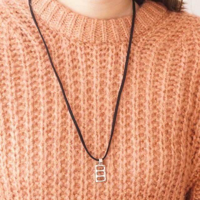 四角 空洞 プレート メンズ ネックレス シルバー925 silver925