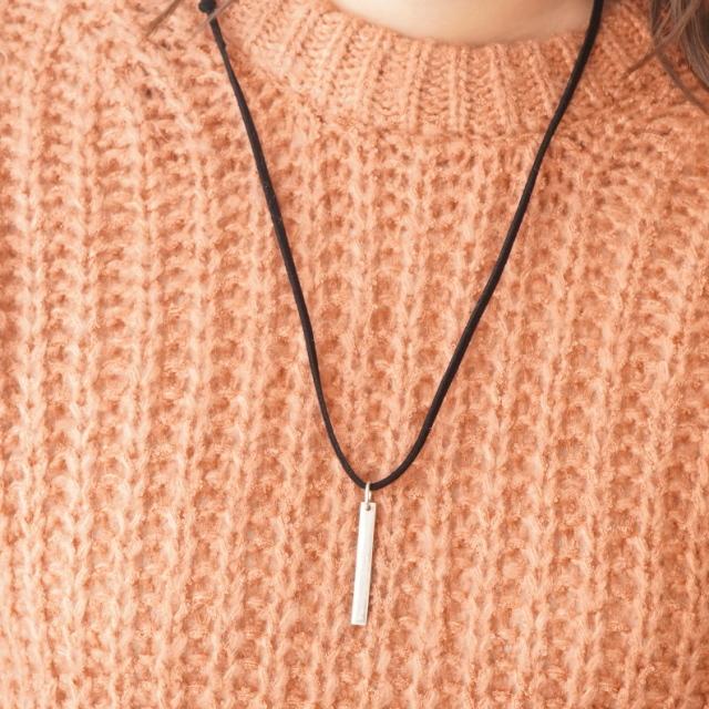 シンプル プレート 縦長 ロング ネックレス シルバー925 シンプル プレート 縦長 ロング ネックレス シルバー925