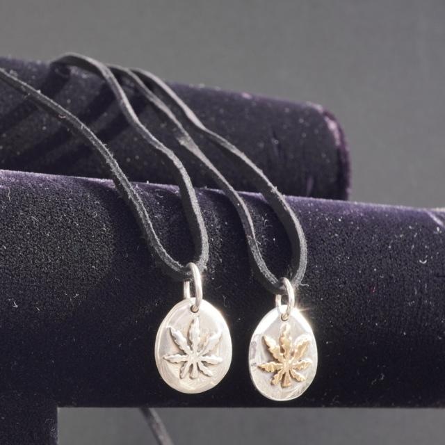 プレート マリファナ 葉っぱ メンズ ネックレス シルバー925 silver925