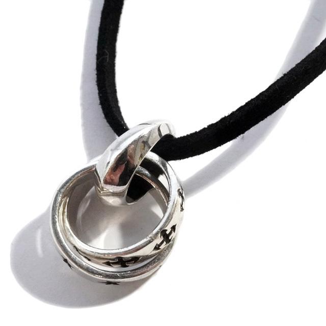 ダブルリング 輪っか メンズ ネックレス シルバー925 silver925
