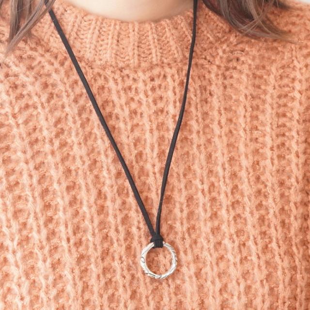 輪っか リング トラバル模様 メンズ ネックレス シルバー925 silver925