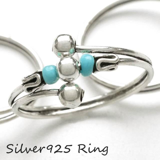 シルバー925 リング ターコイズ エスニック 指輪 夏アクセ silver925