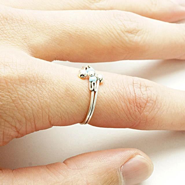 シルバー925 リング ターコイズ エスニック 指輪 夏アクセ silver925