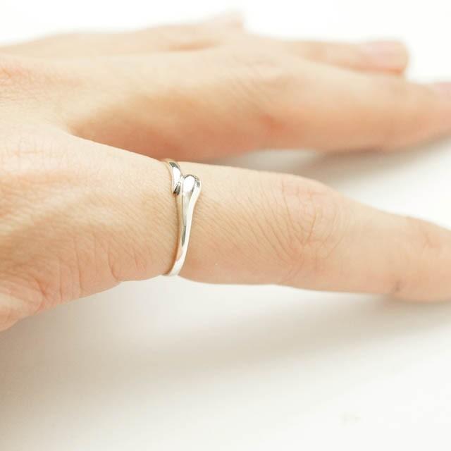 シルバー925 メンズ レディース リング 雫 ドロップ 華奢なシンプル