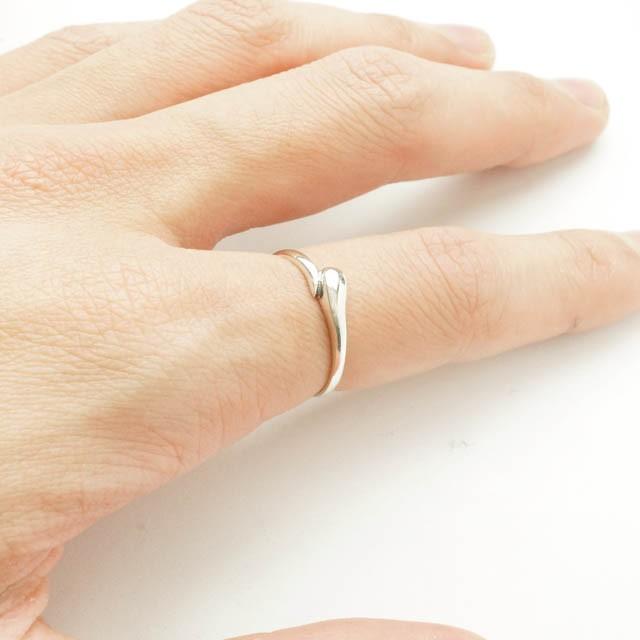 シルバー925 メンズ レディース リング 雫 ドロップ 華奢なシンプル