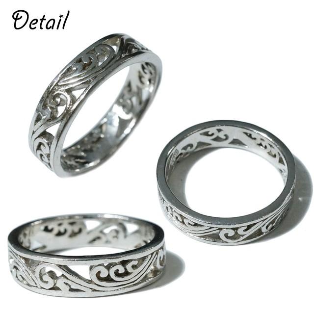 シルバー925 メンズ レディース リング ウェーブ 荒波デザインの指輪