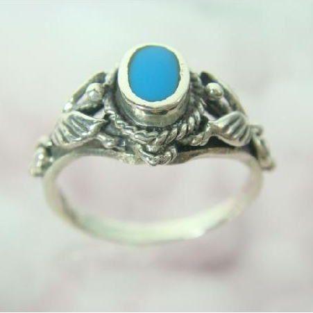 シルバーリング ターコイズリング デザインリング トルコ石 指輪 夏