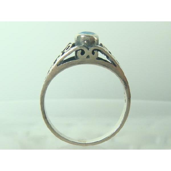 シルバーリング ターコイズリング デザインリング トルコ石 指輪 夏