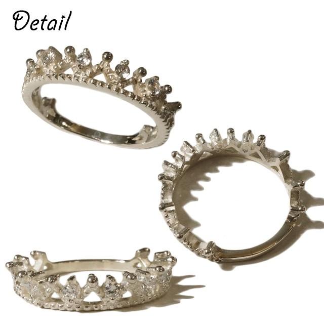 シルバー925 レディース 指輪 キュービックジルコニア 4粒のCZが