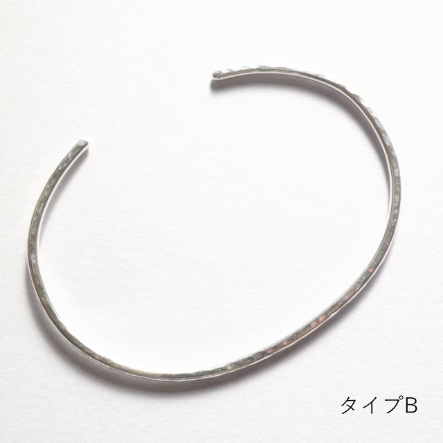 槌目 3mm甲丸線 2mm丸線 バングル シルバーブレスレット シルバー925