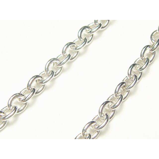 小豆(中)チェーンのブレスレット アズキチェーン：サイズ2mm シルバー