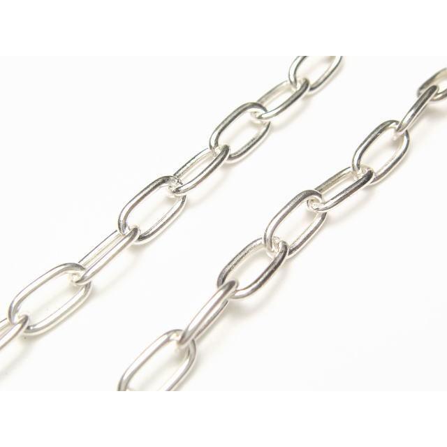 ロング小豆チェーンのブレスレット ロングアズキチェーン：サイズ幅3mm