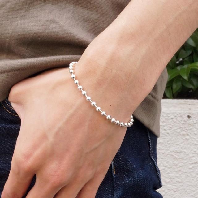 シルバー925 大きめ ボールチェーンブレスレット メンズ シルバー925 大きめ ボールチェーンブレスレット メンズ