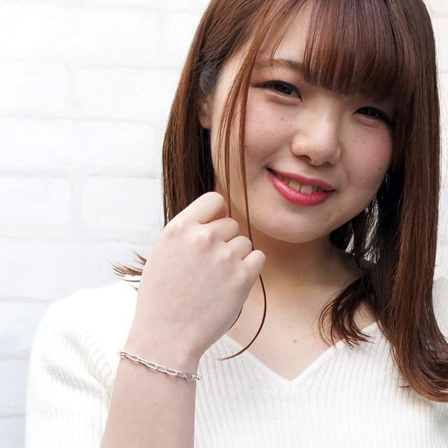 シルバー925 アズキチェーンブレスレット 太め シンプル あずき デザイン メンズ レディース ユニセックス silver925製 夏アクセ mens 送料無料の画像