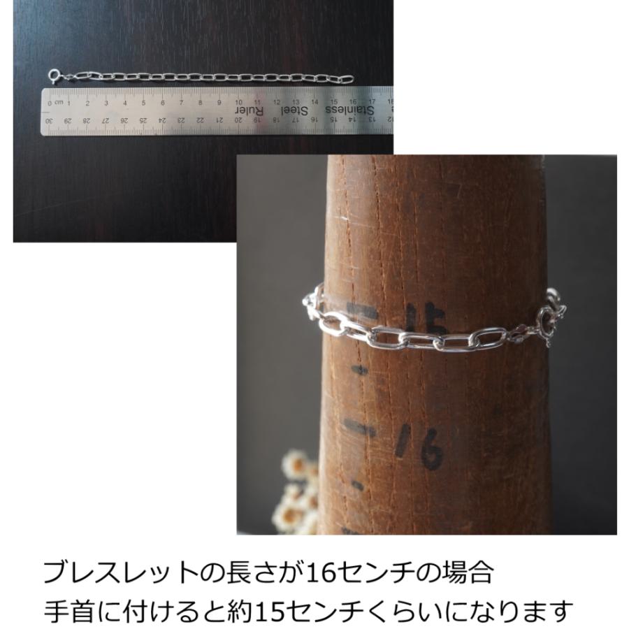 シルバー925 アズキチェーンブレスレット 太め シンプル あずき デザイン メンズ レディース ユニセックス silver925製 夏アクセ mens 送料無料の画像