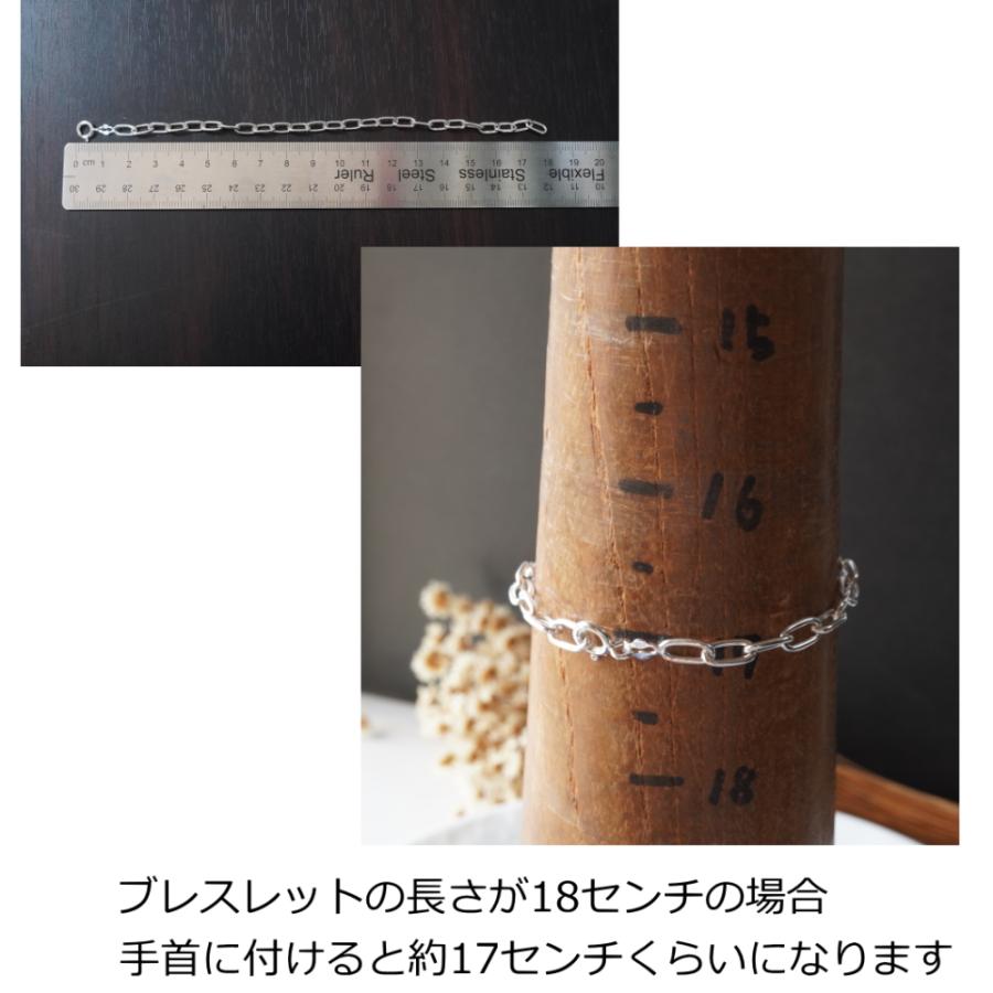 シルバー925 アズキチェーンブレスレット 太め シンプル あずき デザイン メンズ レディース ユニセックス silver925製 夏アクセ mens 送料無料の画像