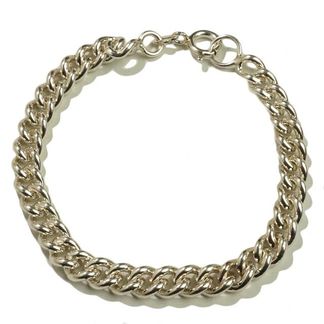 シルバー925 キヘイチェーンブレスレット 太め シンプル 喜平 デザイン メンズ レディース ユニセックス silver925製 夏アクセ mens ボリュームアクセの画像