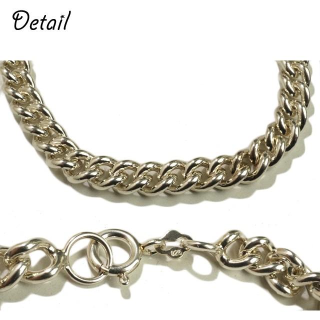 シルバー925 キヘイチェーンブレスレット 太め シンプル 喜平 デザイン