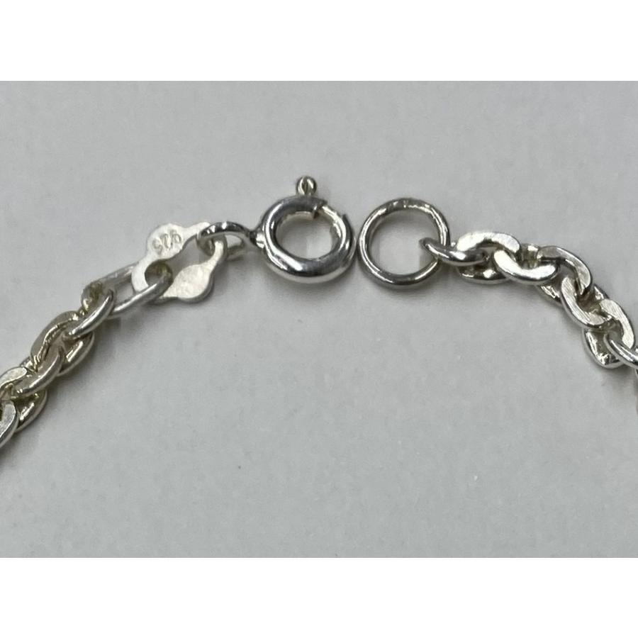 小豆(中)チェーンのブレスレット アズキチェーン：サイズ2mm シルバー